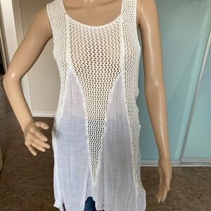Rima Woven Sheer HI Low Tank/Cover up